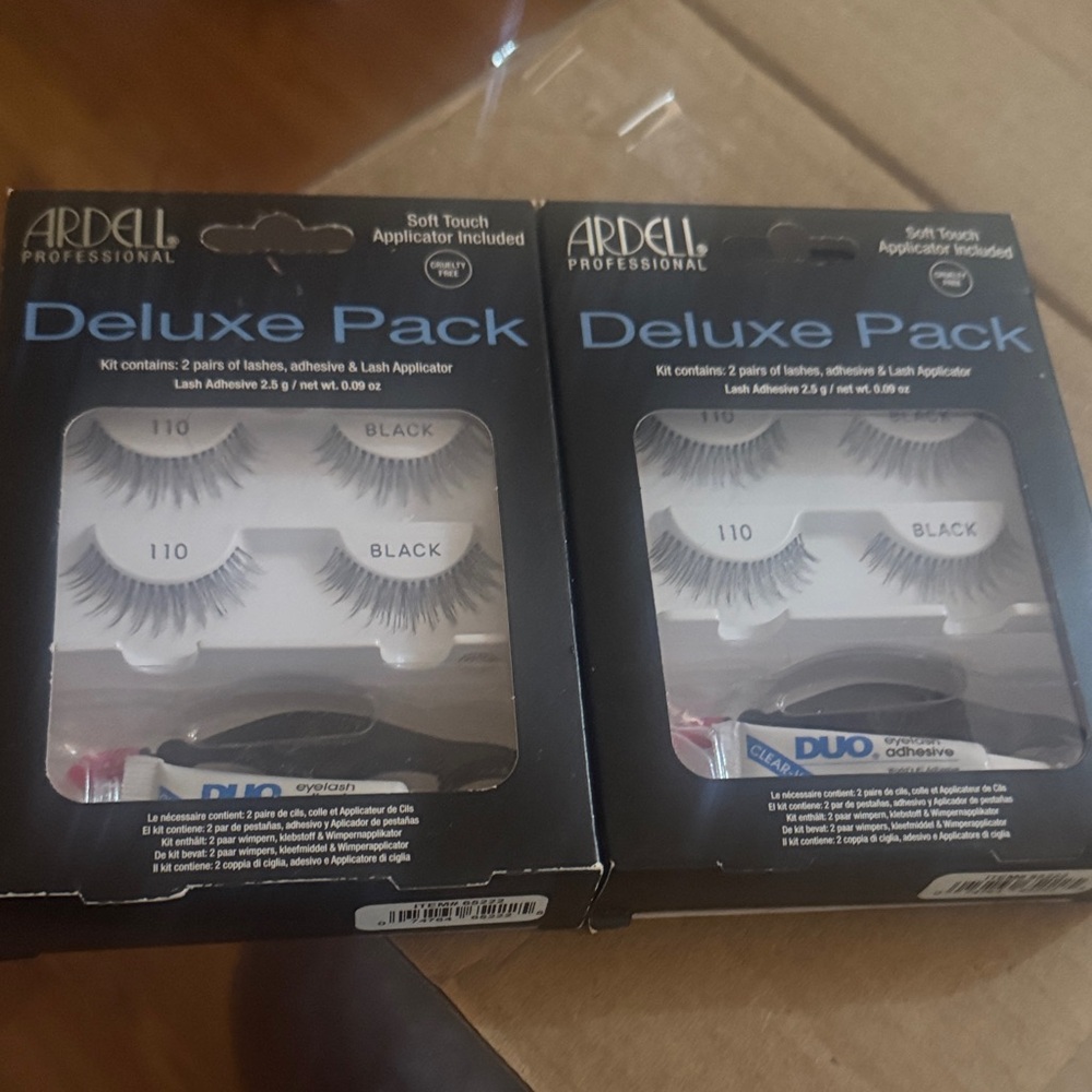 Ardell Deluxe Pack Black False Eyelashes with Adhesive